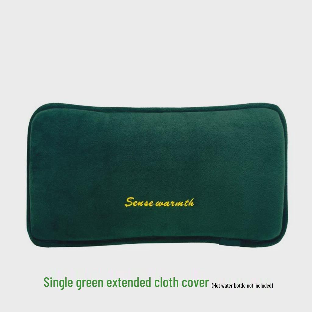 Removable Cute Cartoon Hot Water Bottle Cover with Double Hand Inserts and Charging Plush Waistband, Washable and Sold Separately for Women.