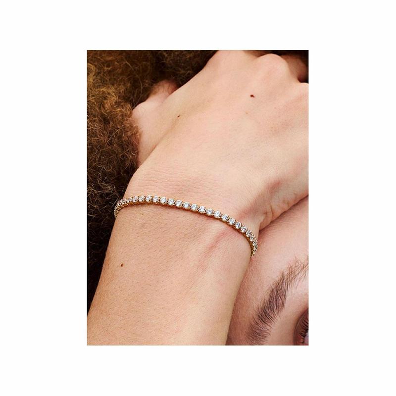 Pandora Brățară cu design incrustat pentru femei, aurie 561469C01