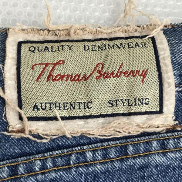 THOMAS BURBERRY Džínové džíny Vyrobeno v Itálii Velikost 31 Vnitřní délka nohavice 82 cm HANWELL 90. léta Kalhoty(POUŽITÝ)
