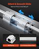 Linear Rail Kit, SFC25, 2Pcs 1000 mm (39.4 inch) Linear Motion Guide Rails and 4Pcs Bearing Slide Blocks, for DIY Engraving Machine Lathe Milling