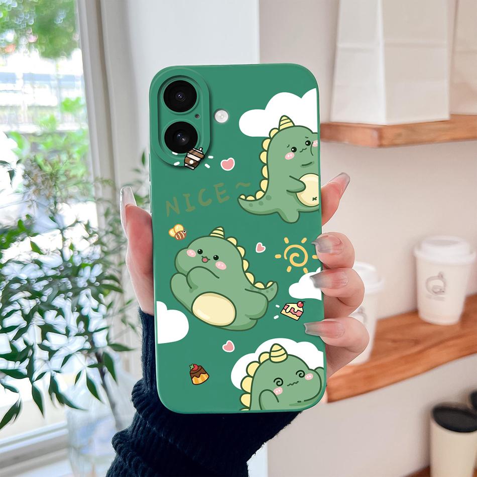 For iPhone 17 Pro Max / iPhone Air Phone Case Lovely Cartoon Liquid Silicone Full Coverage Anti Drop Bumper For iPhone17 Fundas