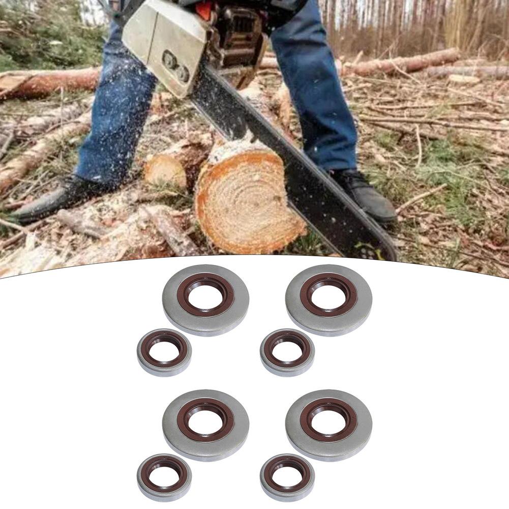 4 Sets Crank Oil Seal Fit For MS380 038 MS381 Chainsaw Garden Tool 9640 003 1880 Garden Power Tool Accessories