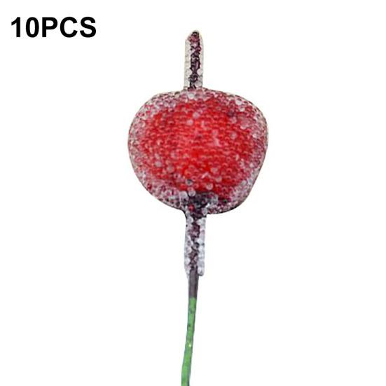 

10шт искусственные фрукты ягоды DIY этап дома сад праздник вечеринка ремесло декор 10pcs красный