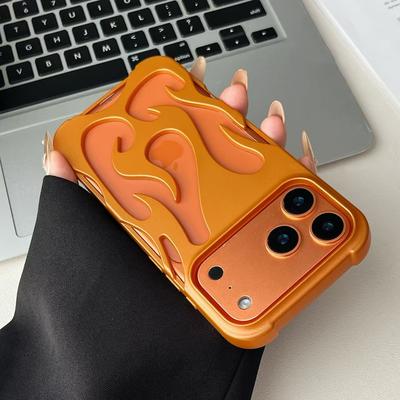 Für iPhone17Promax Matt Hohl Flamme Handyhülle für Apple 16 Atmungsaktiv Kühlend Sturzfest Schutzhülle