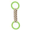 Pet Cotton Rope Dog Toys with Double-Ring Handle for Teeth Grinding, Gum Massage Chew Toy for Dogs Healthy Gift
