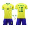 Kids Sports Gear Brazil Neymar Football Jersey Set Yellow