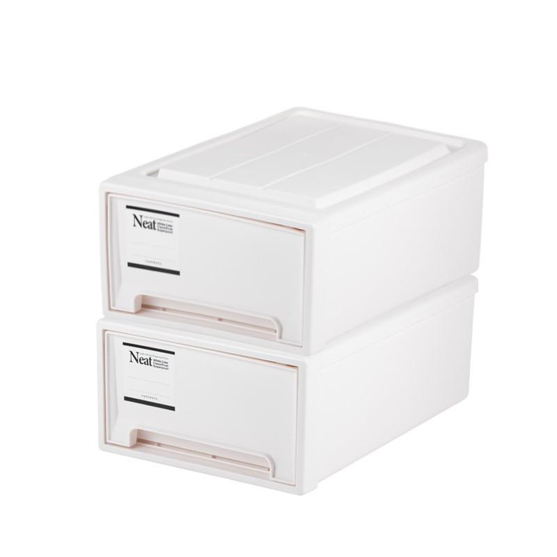 Stackable Plastic Drawer Organizer Box Bedroom Desk Closet Storage - PP Material Multiple Sizes Available