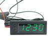 3 IN 1 Thermometer Clock Voltmeter Digital Display Electronic Clock Car Ornament