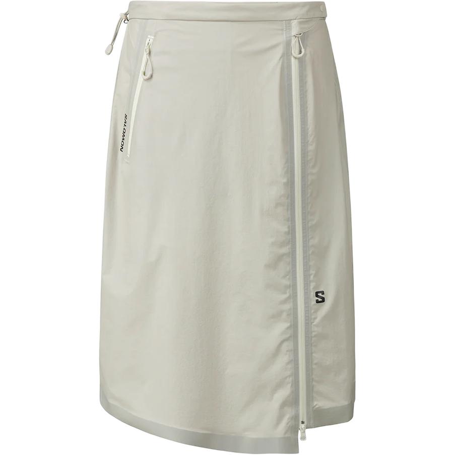 

Salomon Logo Print Asymmetrical High-Waisted Midi Casual Skirt Women skirts Beige C28127 M