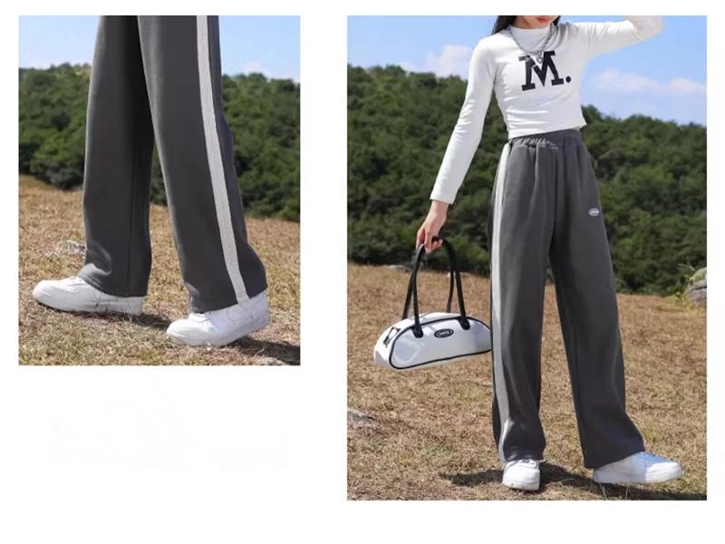Girls' Wide-Leg Drape Sweatpants - 2023 Spring/Autumn Collection for Older Kids