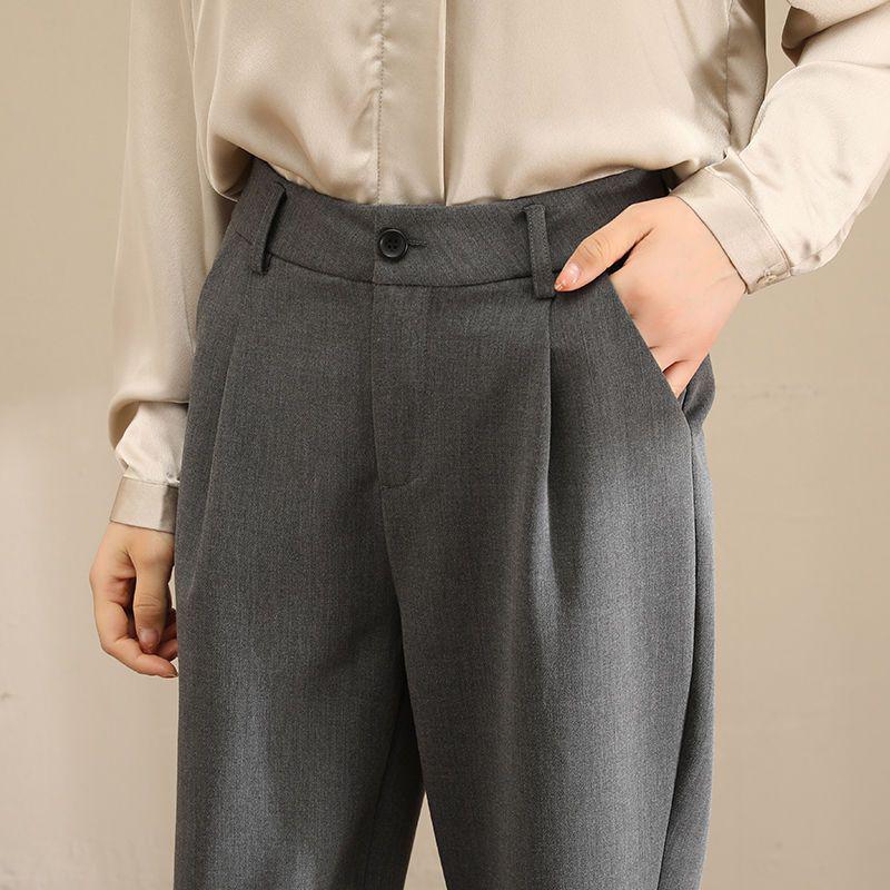 Harem Nine-Point Wide-Leg Cigarette Pants: Versatile Straight-Leg Slimming Women's Pants for Spring & Autumn 2025