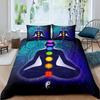 Bohemian King Queen Duvet Cover Yoga Comforter Cover Chakra Meditation Hamsa Eye Bedding Set Exotic Boho Polyester Quilt Cover