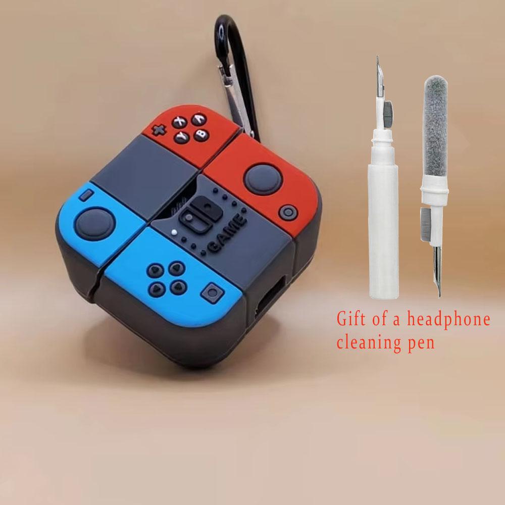 Cute Cartoon Mini Game Console Headphone Case Suitable for Apple Airpods 1 2 3 4 Pro Pro2 Silicone Headphone Soft Shell