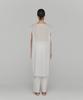 Amomento Sheer Drawstring Dress_White