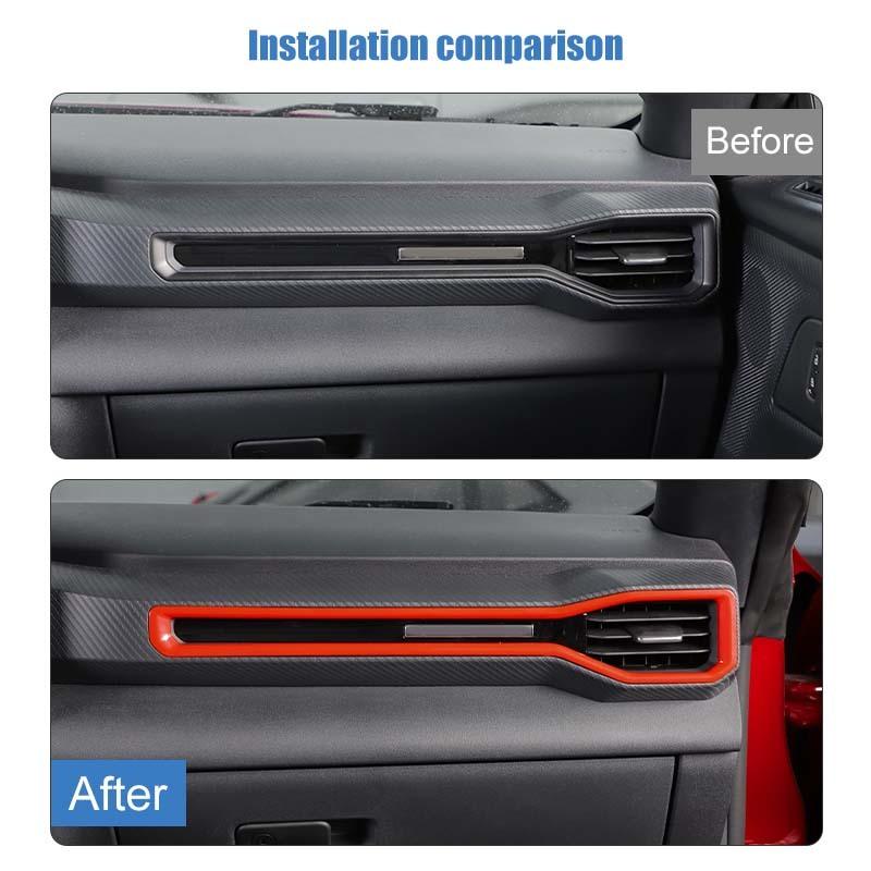  Fit For Ford Mustang 2024 Up ABS Center Console Air Conditioning Vent Decoration Cover Protective Sticker Car Interior Accessories