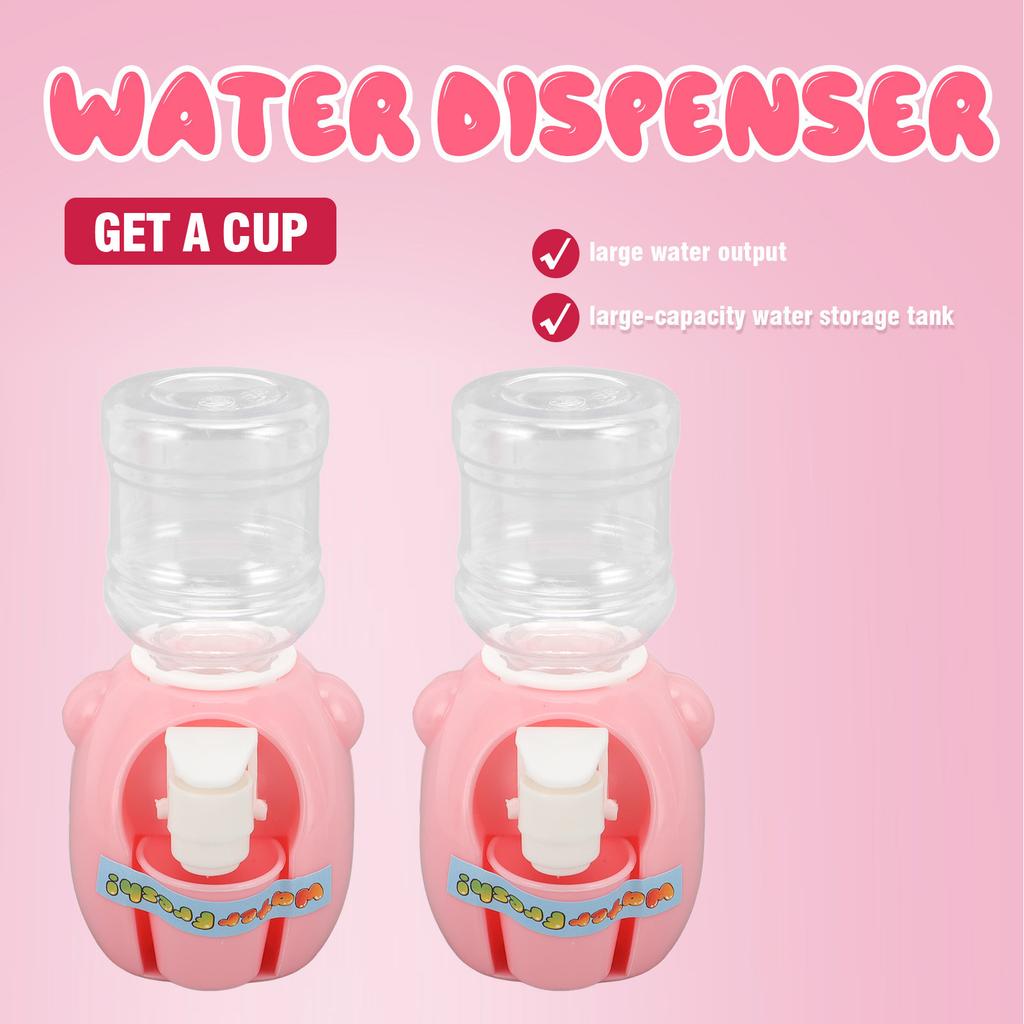 2PCS Mini Water Dispenser Toy Small Desktop Cute Water Dispenser Miniature Home Decor for Boys and Girls
