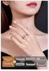 S925 Silver Classic Luxury Emerald Cut Moissanite Ring for Women