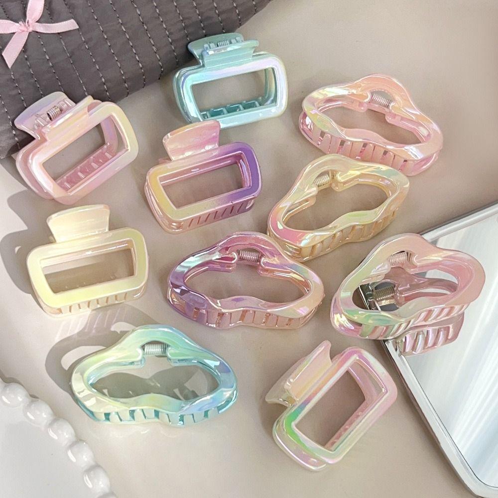 Elegant Cloud Shape Hair Claw Sweet Geometry Shark Clip Temperament Gradient Hair Claw  Daily