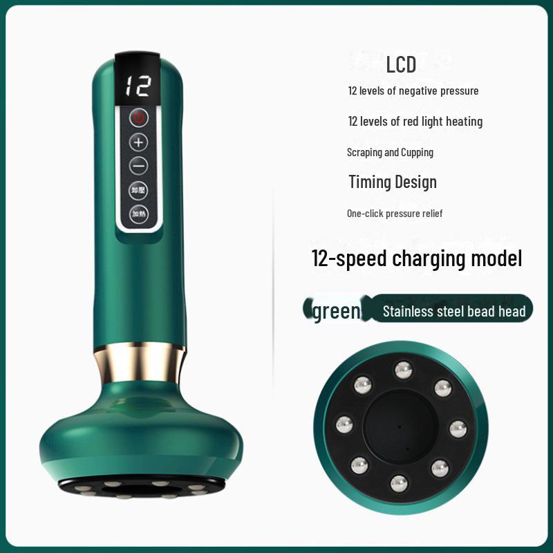 Elektrický přístroj na meridiánovou masáž a sací masáž – inteligentní baňkovací přístroj s kamenem Bian pro domácí použití