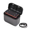 Battery Charger with 2 Battery Channels Charging Box with USB Port Pocket Charging Case with