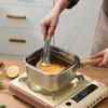 Oil Filter Square Cooking Pot Large Capacity Stainless Steel Frying Pan  Household Use
