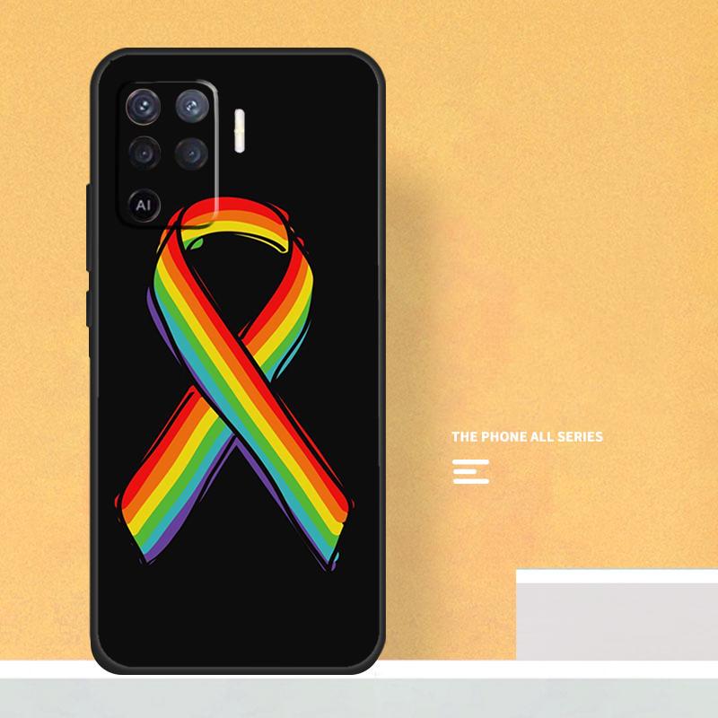 Heart Rainbow Gay Pride LGBT Case For Oppo A80 A60 A40 A6 A5 Pro A15 A16 A17 A57 A94 A74 A54 A76 A96 A18 A38 A58 A78 A98