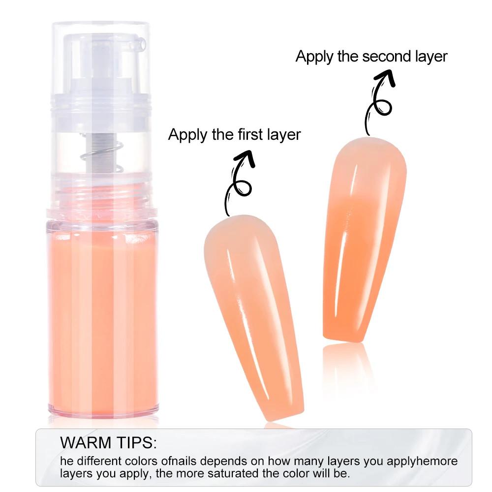 12 Colors Quick Ombre Spray Acrylic Powder for Nails Neon Gradient Pastel with Amazing Effect Professional Nail Dip Powder