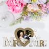 3 Peças de Enfeites de Madeira Alfabeto Inglês Moldura de Foto Amor Decorações para Mesa de Casa Para Casamento Dia dos Namorados