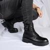 2024 Fashion New Leather Motorized Boots for Men Winter Boots Men  British Style Short Ankle Casual Men Hiking Thick Soled Boots