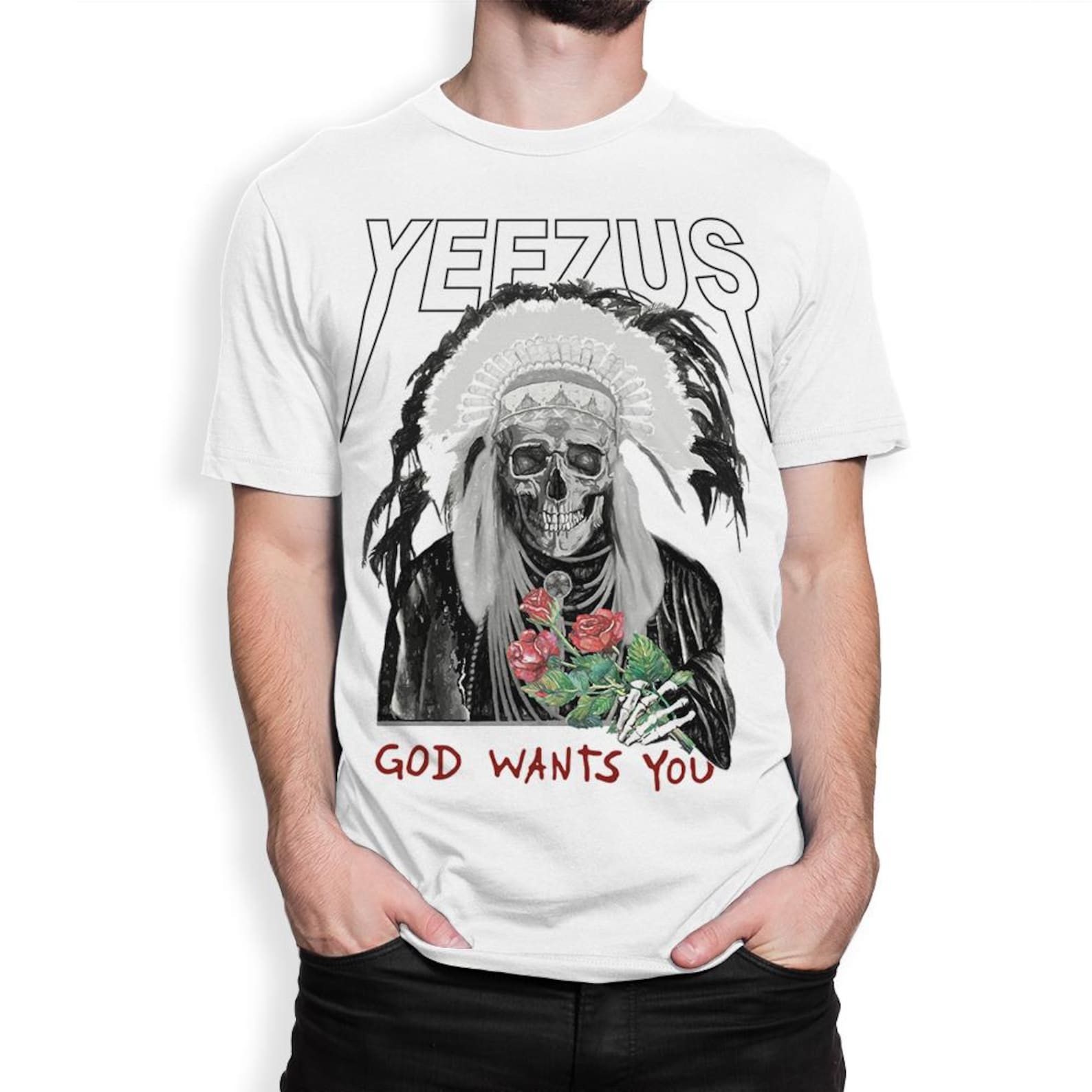 Kanye West Yeezus God Wants You T-Shirt, Men s and Women s Sizes S
