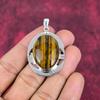Tiger's Eye 925 Solid Sterling Silver Pendant, Handmade Gemstone Pendant, Gift For Mom Antique Jewelry