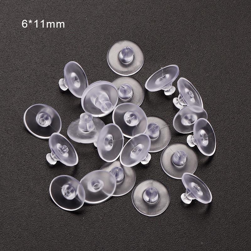 100-200pcs/Lot Rubber Ear Backs Stopper Earnuts Stud Earring Back Supplies For DIY Jewelry Findings Making Accessories Wholesale