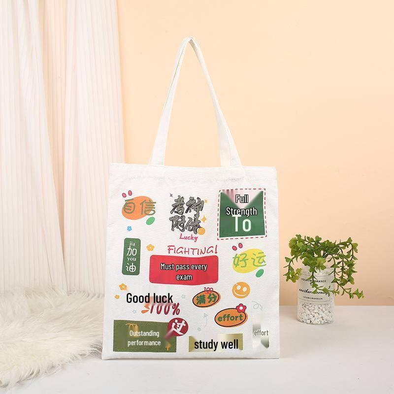 Custom Eco-Friendly Canvas Tote Bag with High-End Feel and Logo for Advertising and Shopping.
