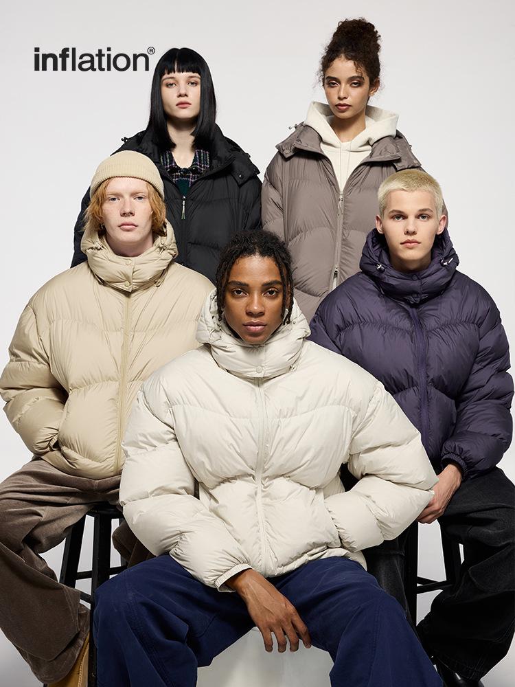 Jiezhan Men's Lightweight Hooded Down Puffer Jacket | 90% Down, Solid Color, Trendy Autumn/Winter Collection