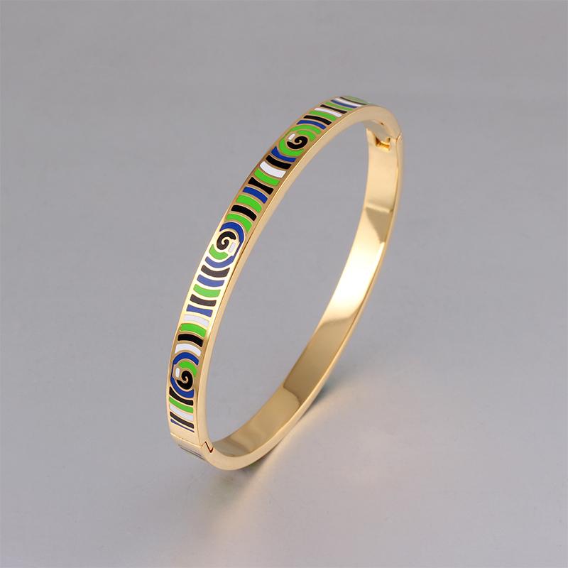 

Color Culture High-grade and Refined Colorful Bangles for Women Indian Style Stainless Steel Jewelry