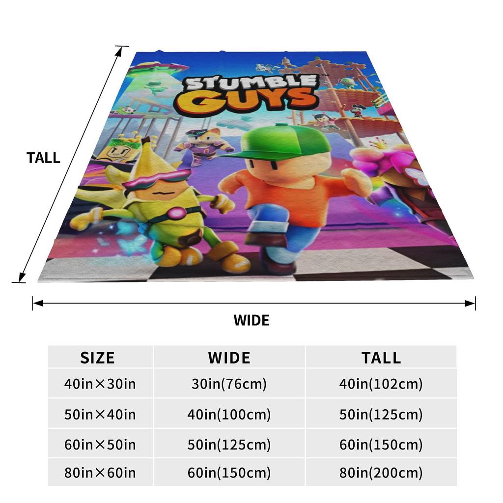 S-Stumble Lustiges Spiel Jungs Cartoon Samt Überwurfdecken Schulanfangsgeschenk Decke Bett Überwürfe Ultra-Weich Plüsch Dünn Atmungsaktiv
