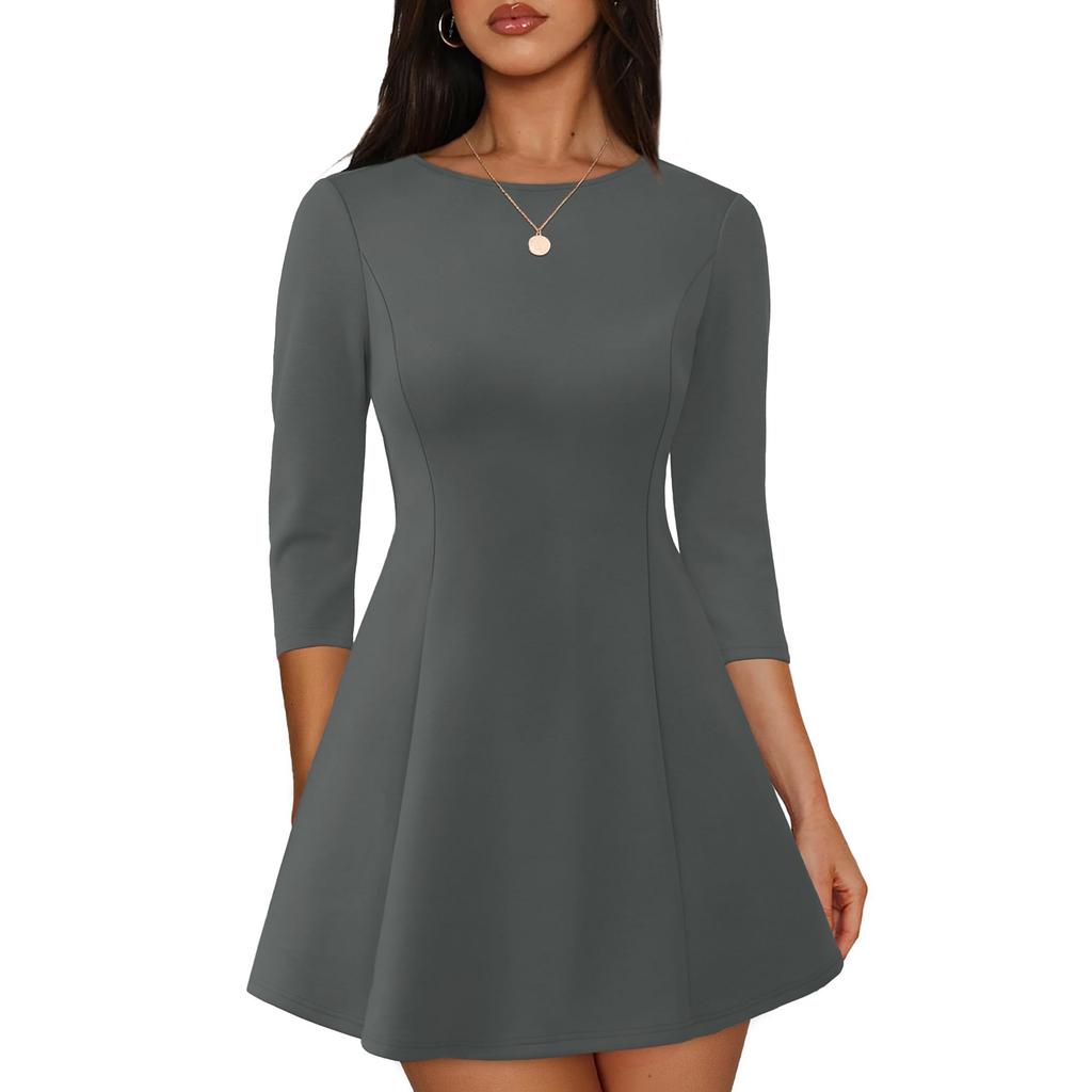 Women's Fashion -Color Casual Dress