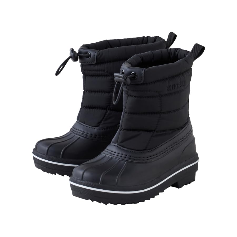 

EMOKA Snow Подходят японские ботинки черные детские ботинки, Нескользящие, Водонепроницаемые, Boa, Размеры, 19.0 см, чёрный