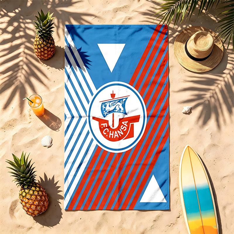 FC Hansa Rostock (1) Thema Strandtuch Sandabweisend Weich Und Bequem Geeignet Für Den Pool Camping Yoga Und Tauchen Ein Reise