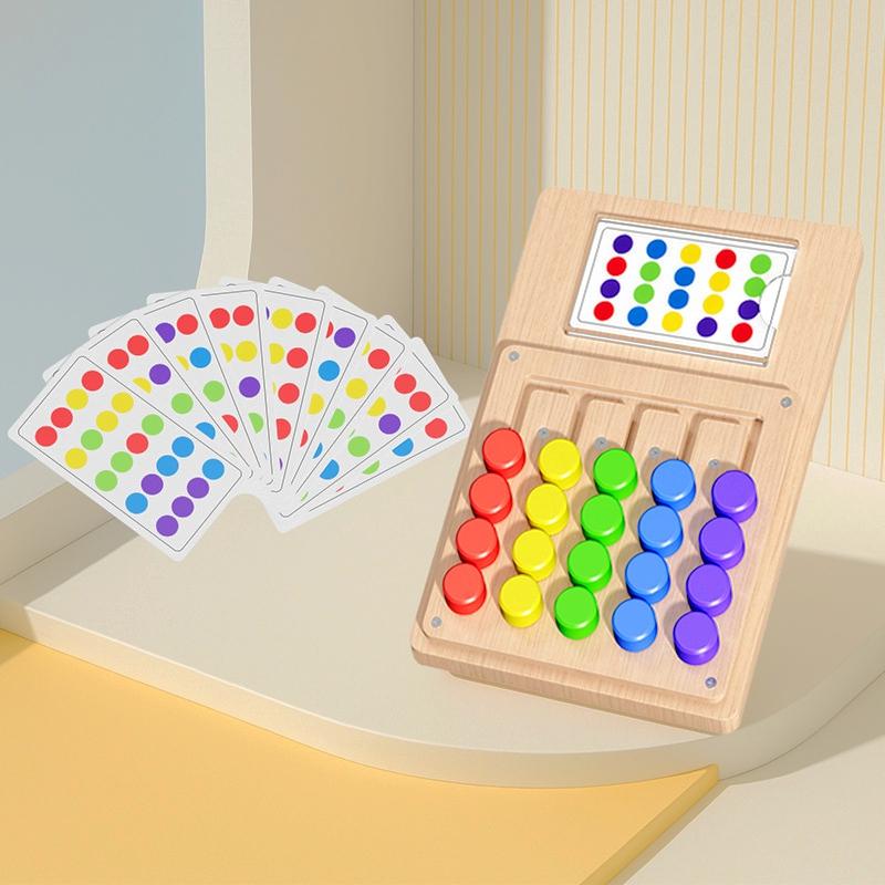 

Double Sided Wooden 5-color Advanced Walking Spelling Interactive Toy Logical Thinking Matching Maze Game Toddler Preschool Toy