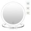 FASCINATE Magnifying Mirror 10X 1X Double Sided Magnification Makeup Vanity Mirror Rechargeable Lighted Mirror with 3 Color Setting Adjustable