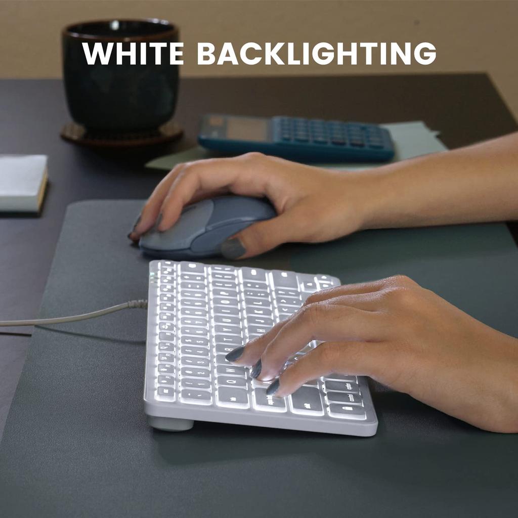 Klávesnice Perixx Backlit kompatibilní s MacOS PERIBOARD-332MW (Japonské rozložení)