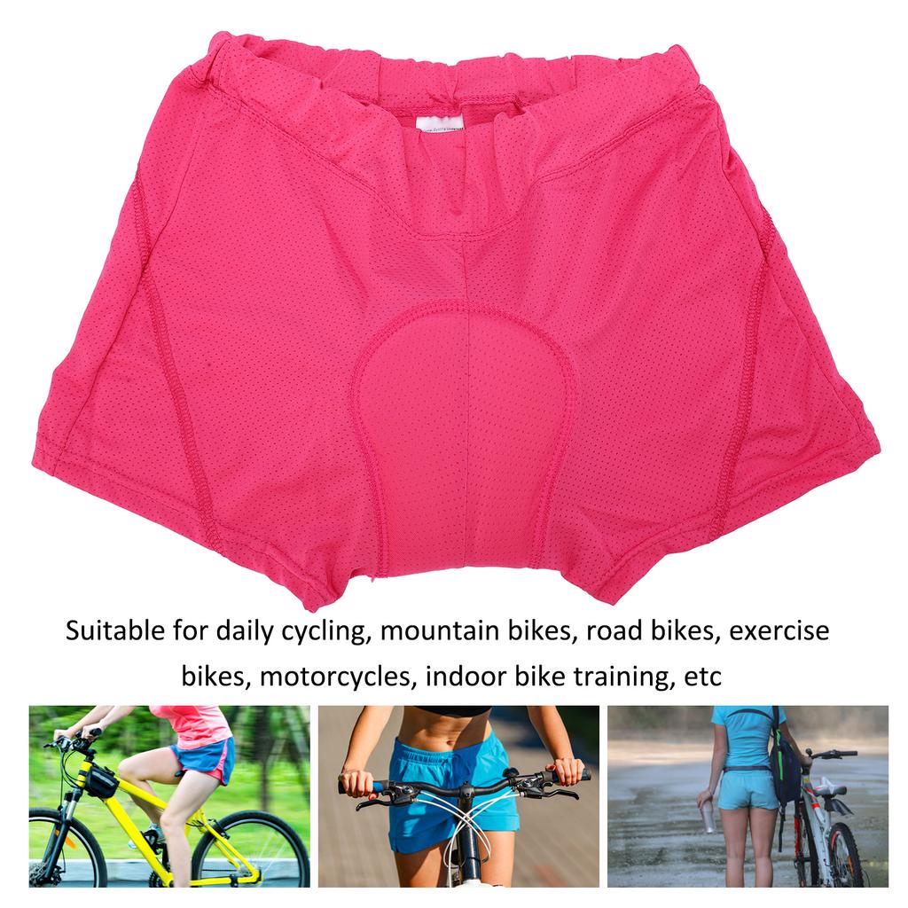 Cycling Padded Shorts Silicone Pad Design Elastic Soft Breathable Comfortable Cycling Underwear for WomenXXL