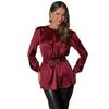 Ax Womens/Ladies Gold Detail Belt Long-Sleeved Top