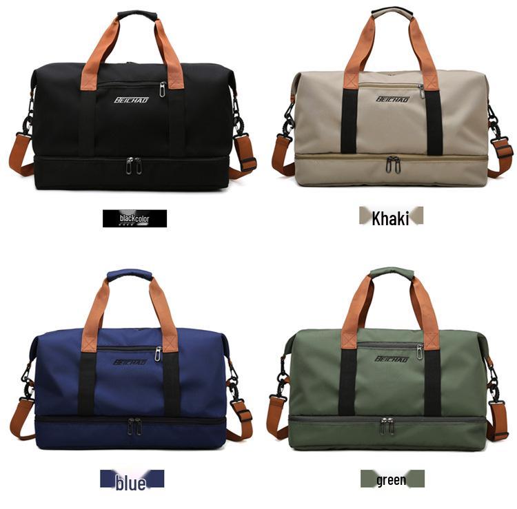 Women's Lightweight Water-Resistant Travel Bag with Wet/Dry Separation