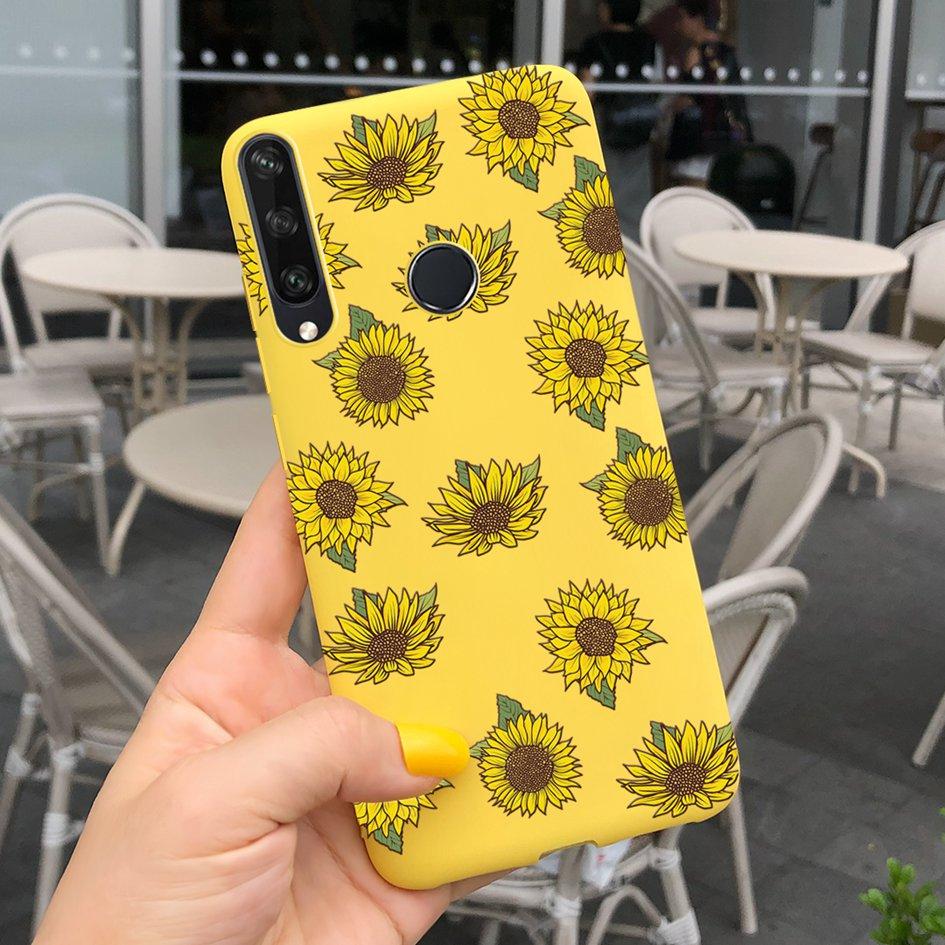 For Huawei Y6P Y7P Case 2020 New Fashion Butterfly Flower Painted Phone Cover For Huawei Y7P Funda Y 7P Y 6P HuaweiY6P Soft Capa