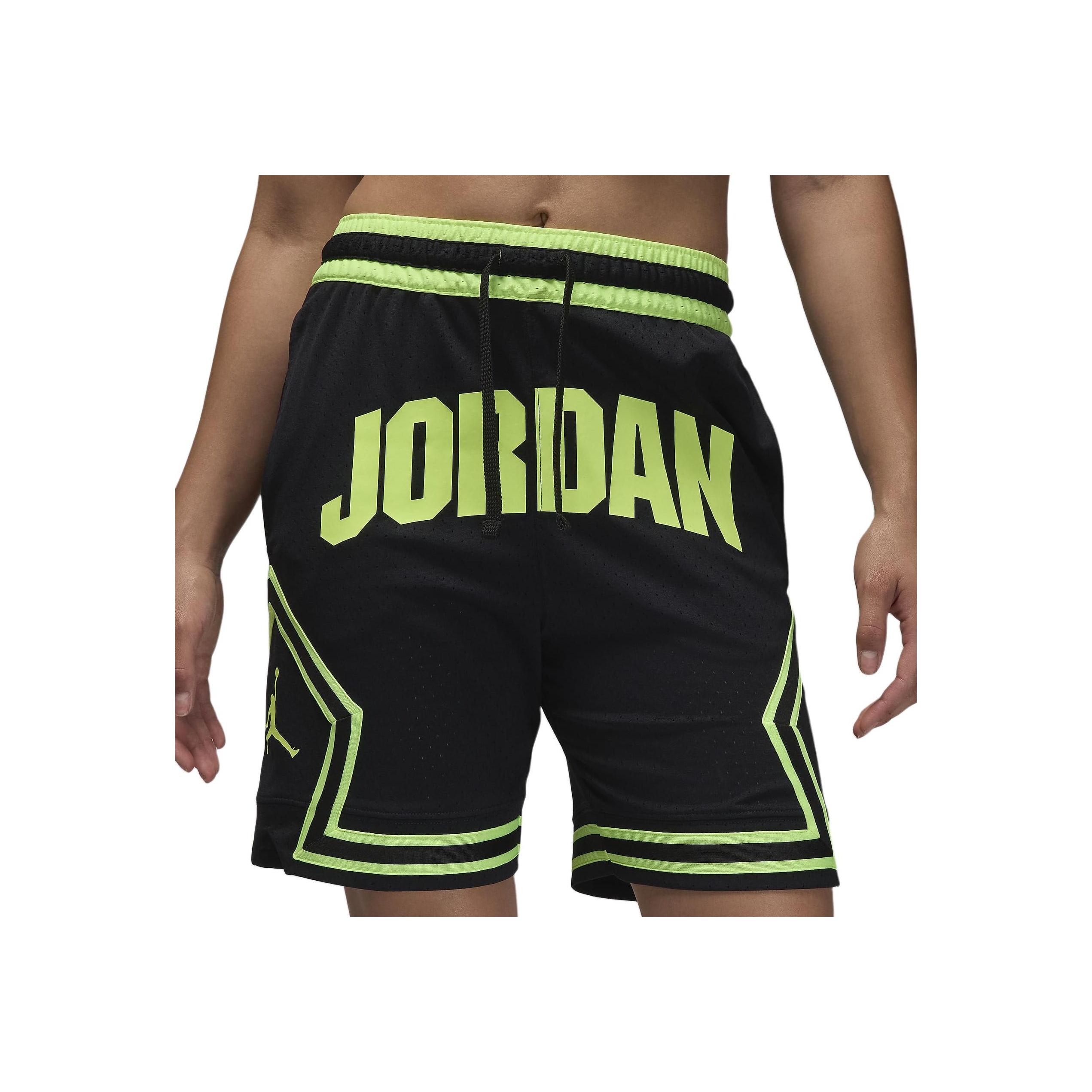 Jordan Sport Diamond Dri-Fit Shorts Black/Yellow Men Streetwear FV8612--010 M