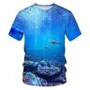 2024 new 3d printing T-shirt unisex diving art casual sweatshirt crew neck street top