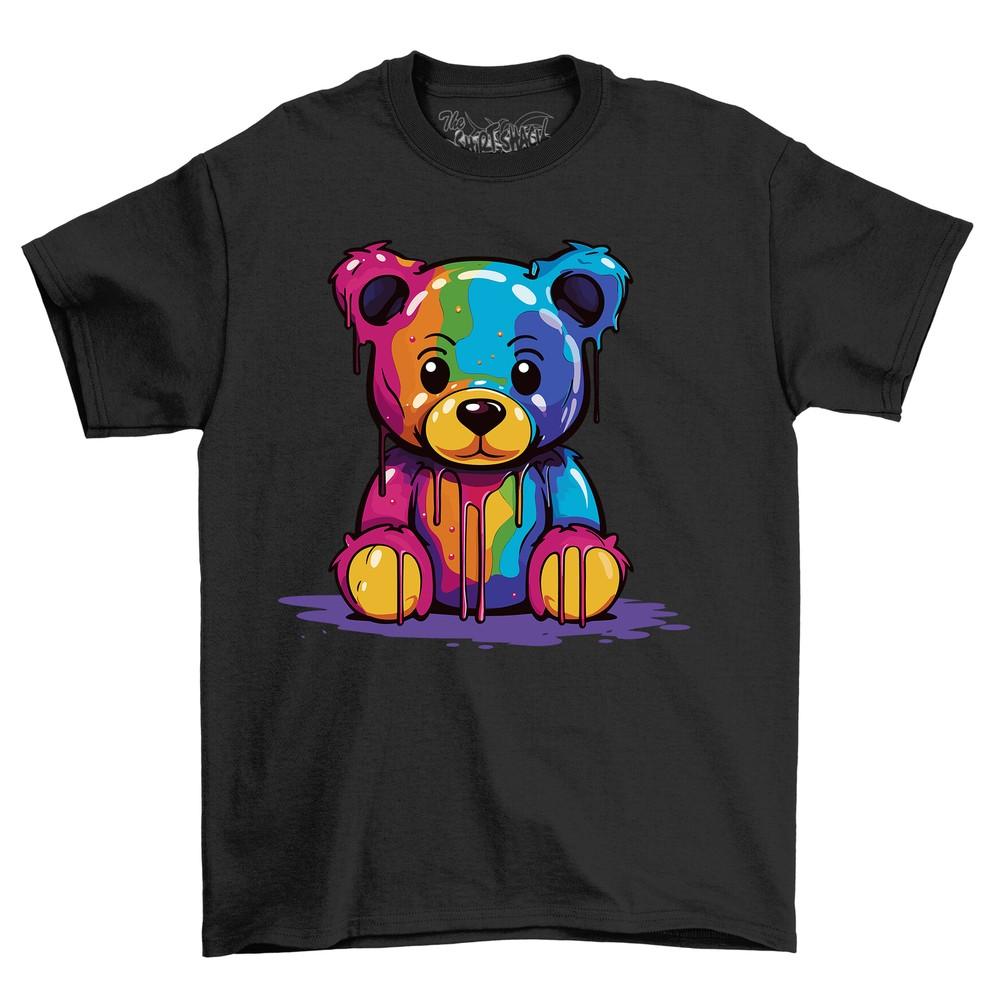 Cute Bear Paint Drip Design t-shirt - Funny and Adorable! Unisex Printed Design,