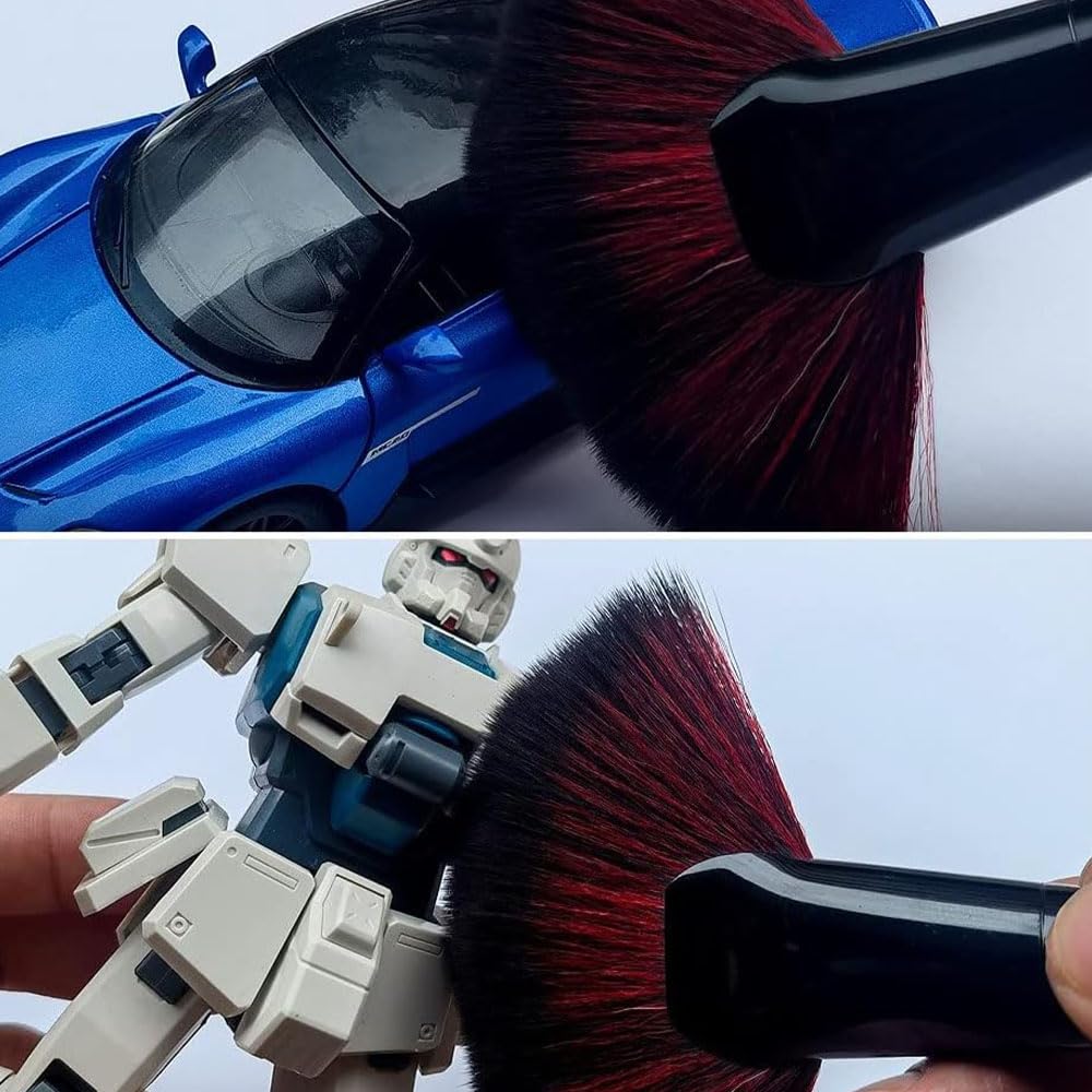 DFsucces Hair Cleaning Brush for Cleans Plastic Large Small Brush Set Brush, Figures, Soft, Ultra-Fine Fiber, Dust, Anti-Static, Models, Gunpla,